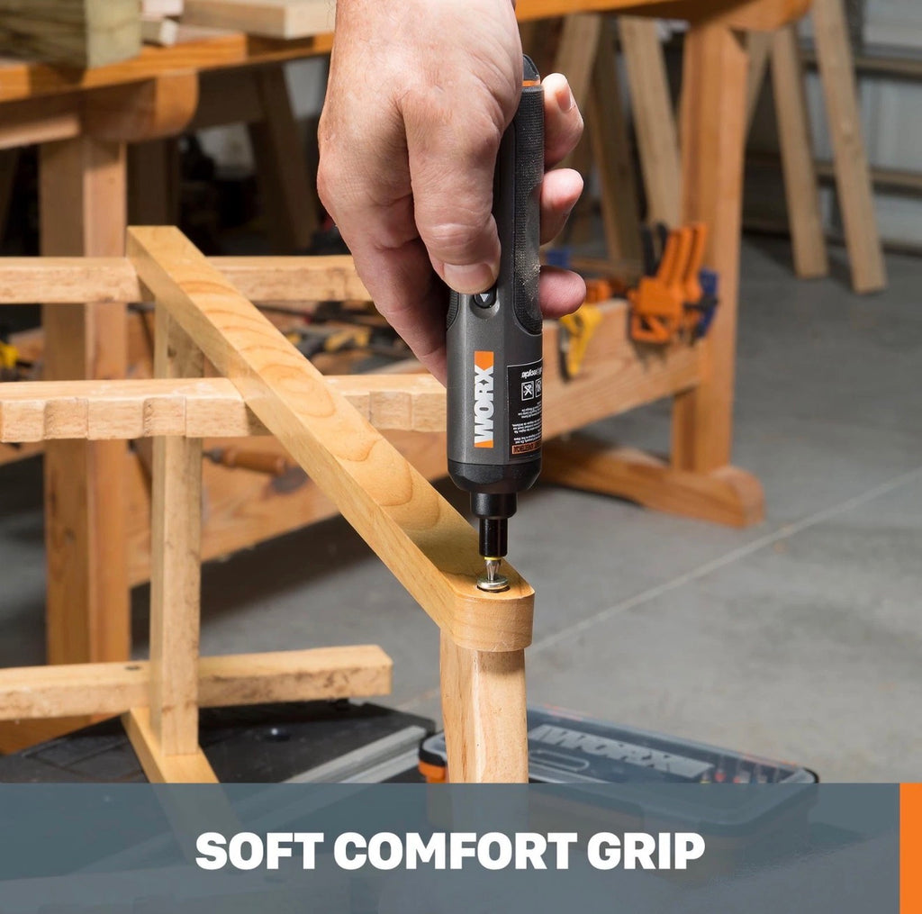 WORX 4V Cordless Electric Screwdriver Kit USB Rechargeable with 12 Bits & Storage Case