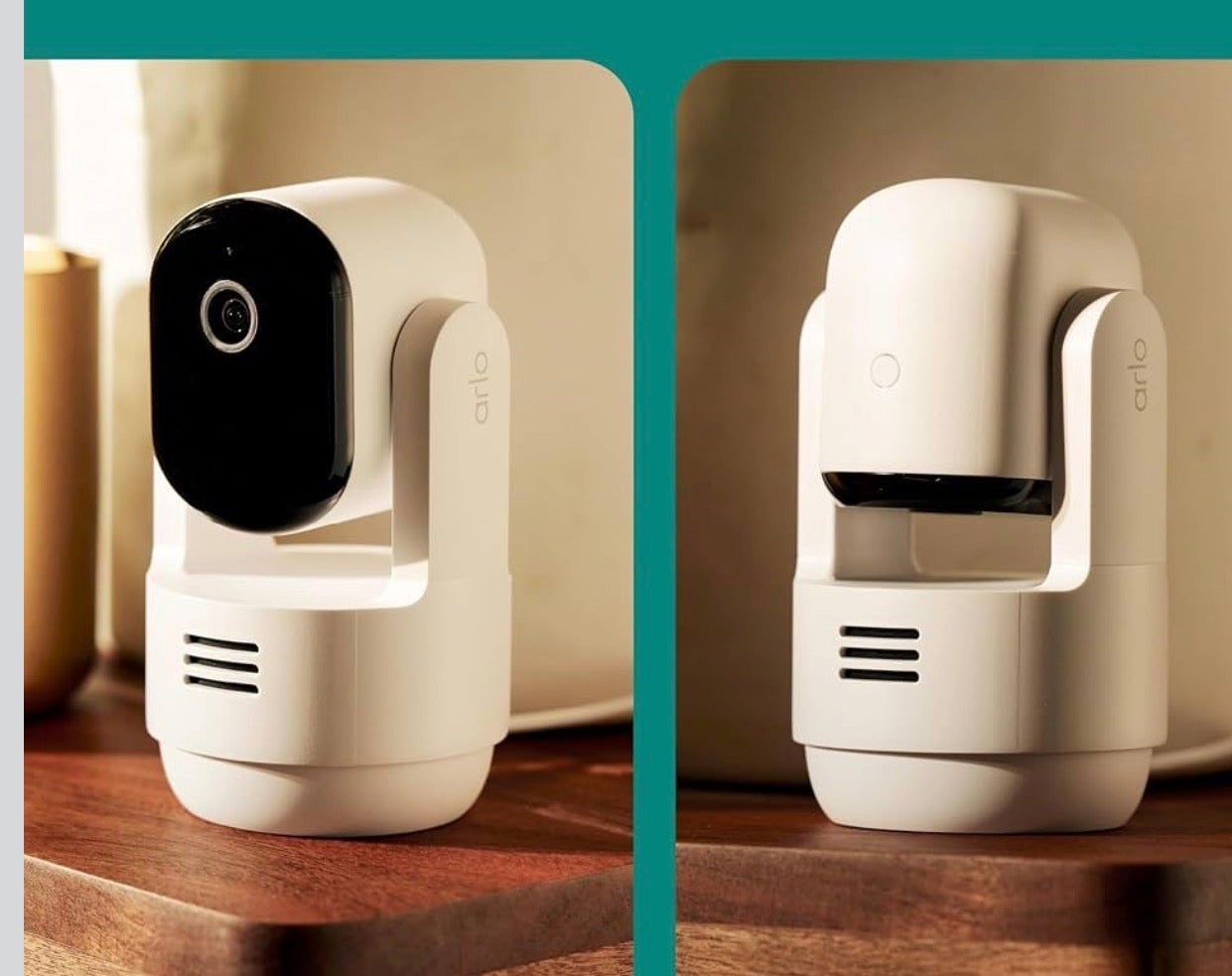 Arlo Essential 2K Indoor Security Camera (2025) – Pan & Tilt, Smart Motion Tracking, Person & Pet Detection, 6-Month Secure Plus Included